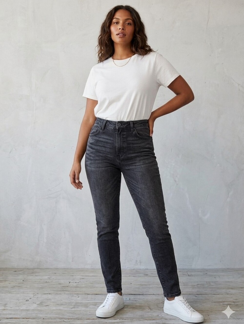 Dynamite Claudia Mom Jeans Size 25 Washed Black Denim